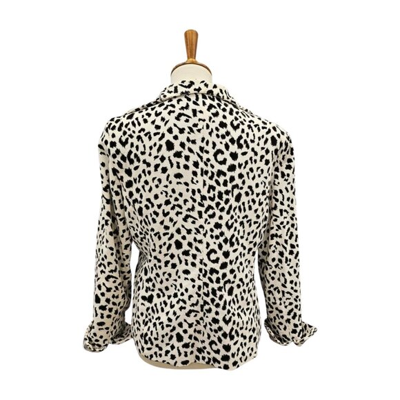 Neiman Marcus Velvet Blazer, Animal Print, Size Medium - Picture 4 of 8